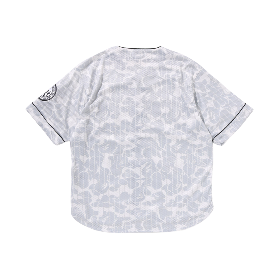 베이프 카모 스트라이프 베이스볼 셔츠 그레이(BAPE Camo Stripe Baseball Shirt Gray) - 2