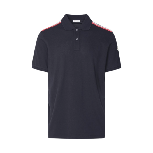 Moncler Cotton Polo Shirt Blue - 24SS