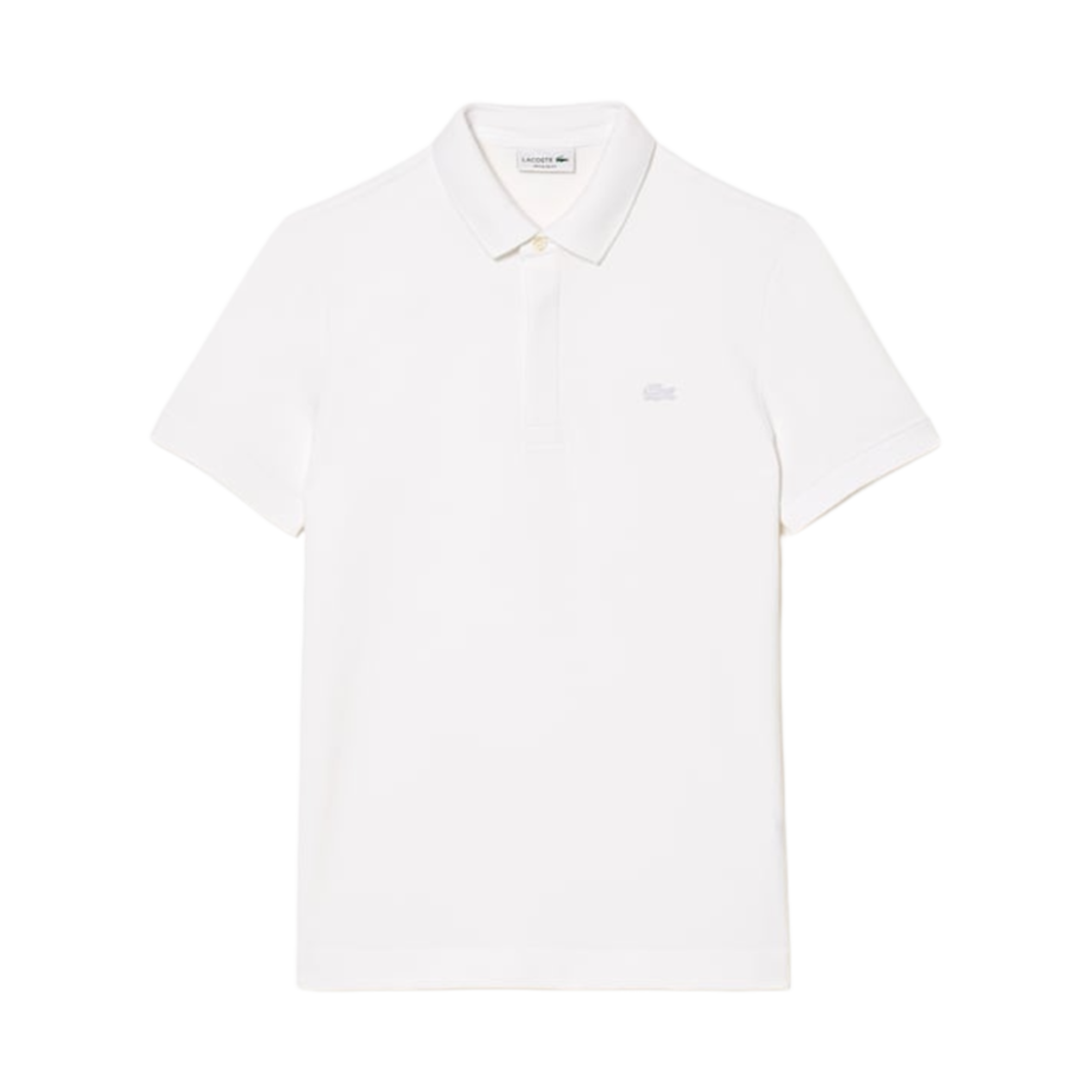 라코스테 레귤러 핏 파리 스트레치 피케 폴로 셔츠 화이트(Lacoste Regular Fit Paris Stretch Pique Polo Shirt White)
