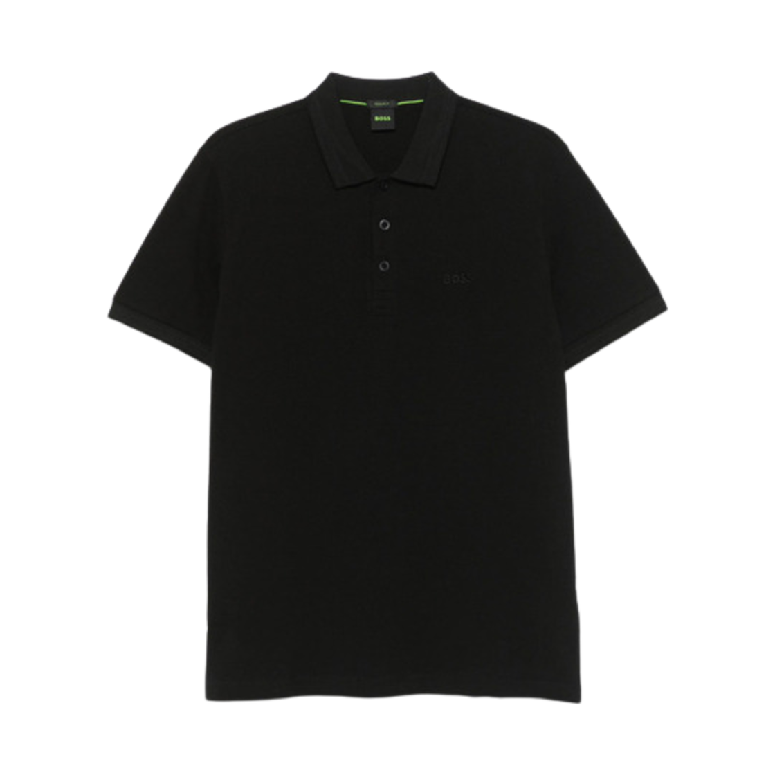 50469055-009 Hugo Boss Cotton Pique Paddy Polo Shirt with Logo Undercollar Black