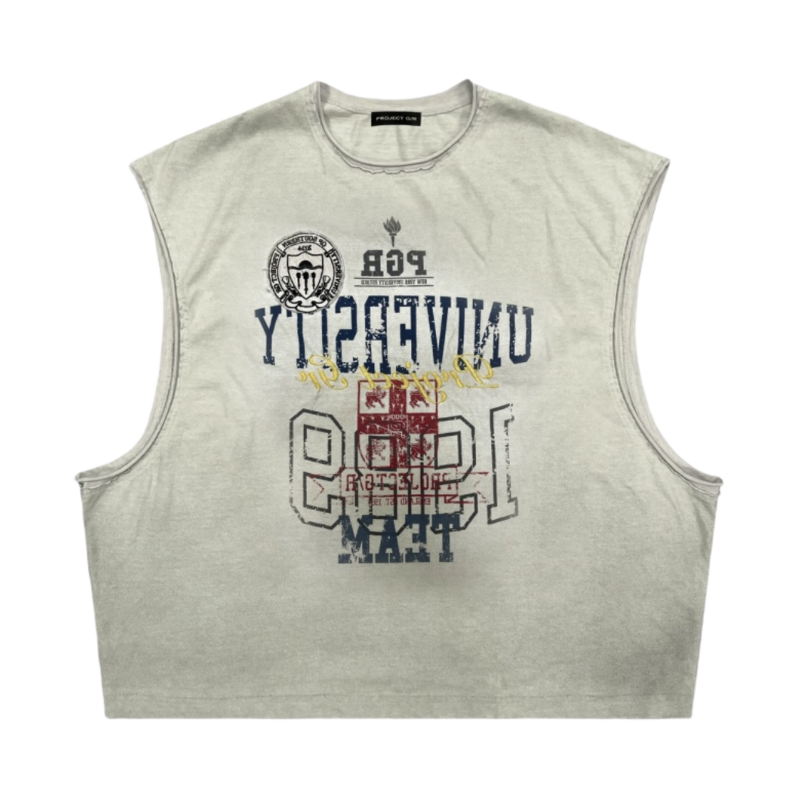 프로젝트 G/R 미러 그래픽 슬리브리스 아이보리