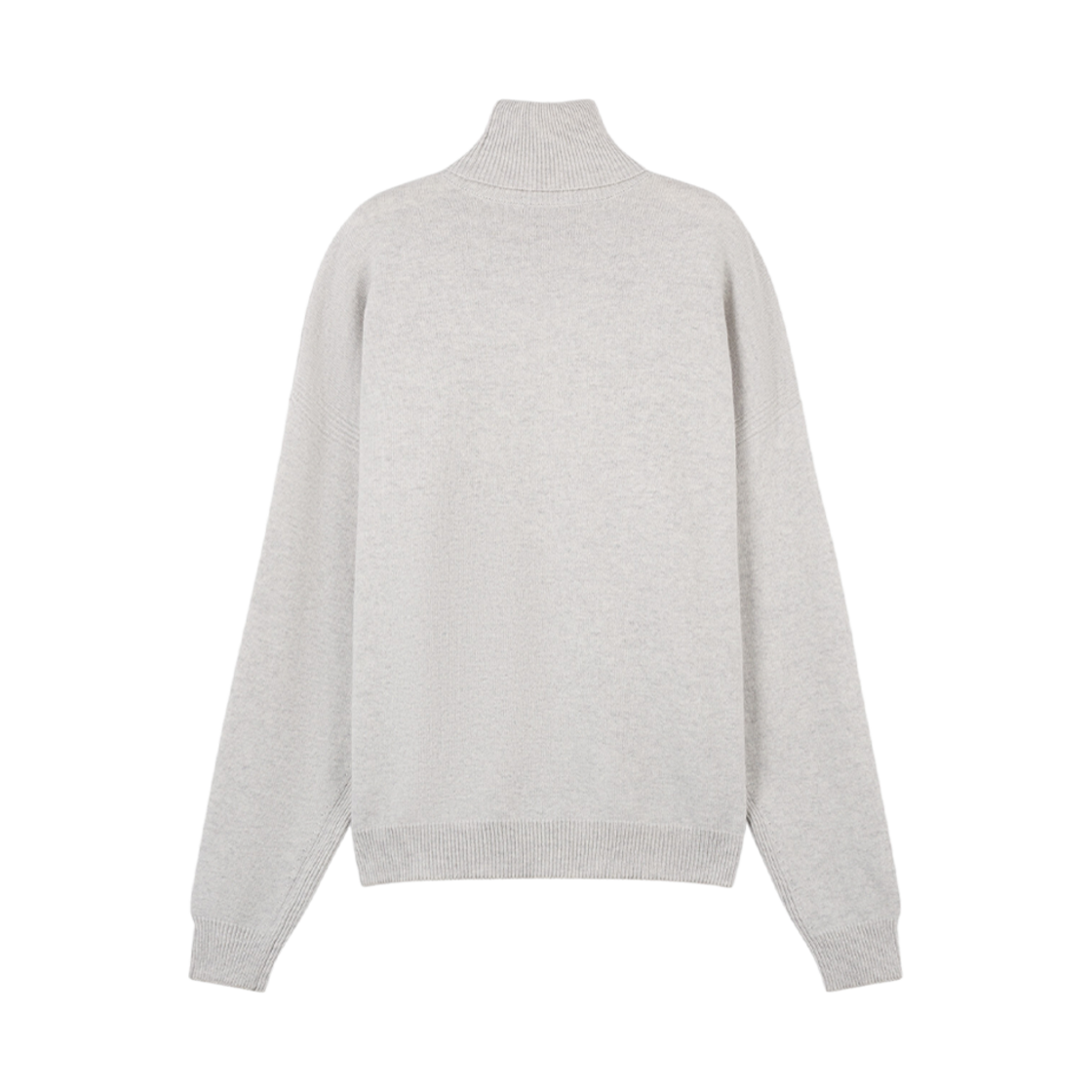 메종 키츠네 폭스 헤드 인타르시아 컴포트 하이 넥 점퍼 라이트 그레이 멜란지(Maison Kitsune Fox Head Intarsia Comfort High Neck Jumper Light Grey Melange) - 2