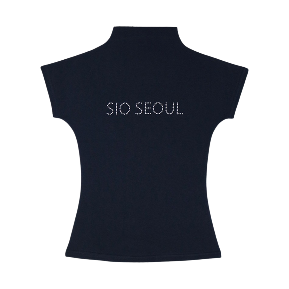 시오 서울 하프 넥 탑 네이비(SIO Seoul Half Neck Top Navy)