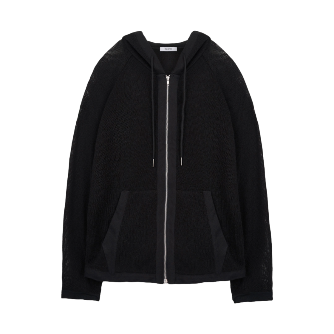 이그노타 코어:11 니트 집 후디 블랙