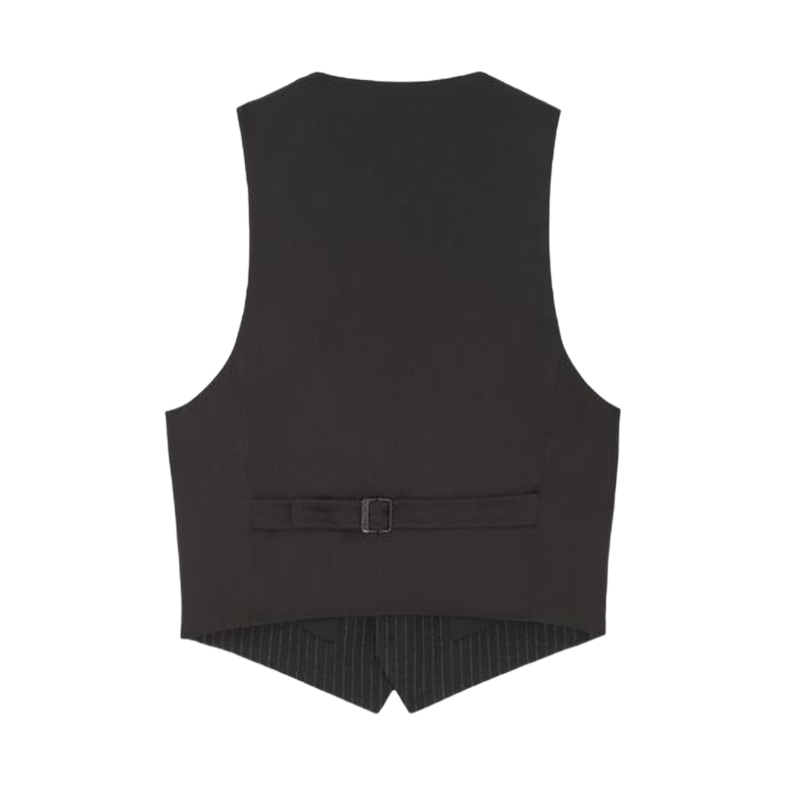(W) 생로랑 베스트 스트라이프 울 플란넬 느와르 끄레((W) Saint Laurent Vest In Striped Wool Flannel Noir Craie) - 2