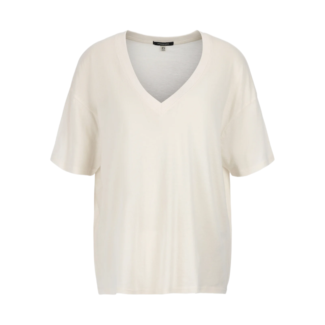 R13WK143-001AZ (W) R13 Relaxed Cashmere V-Neck White