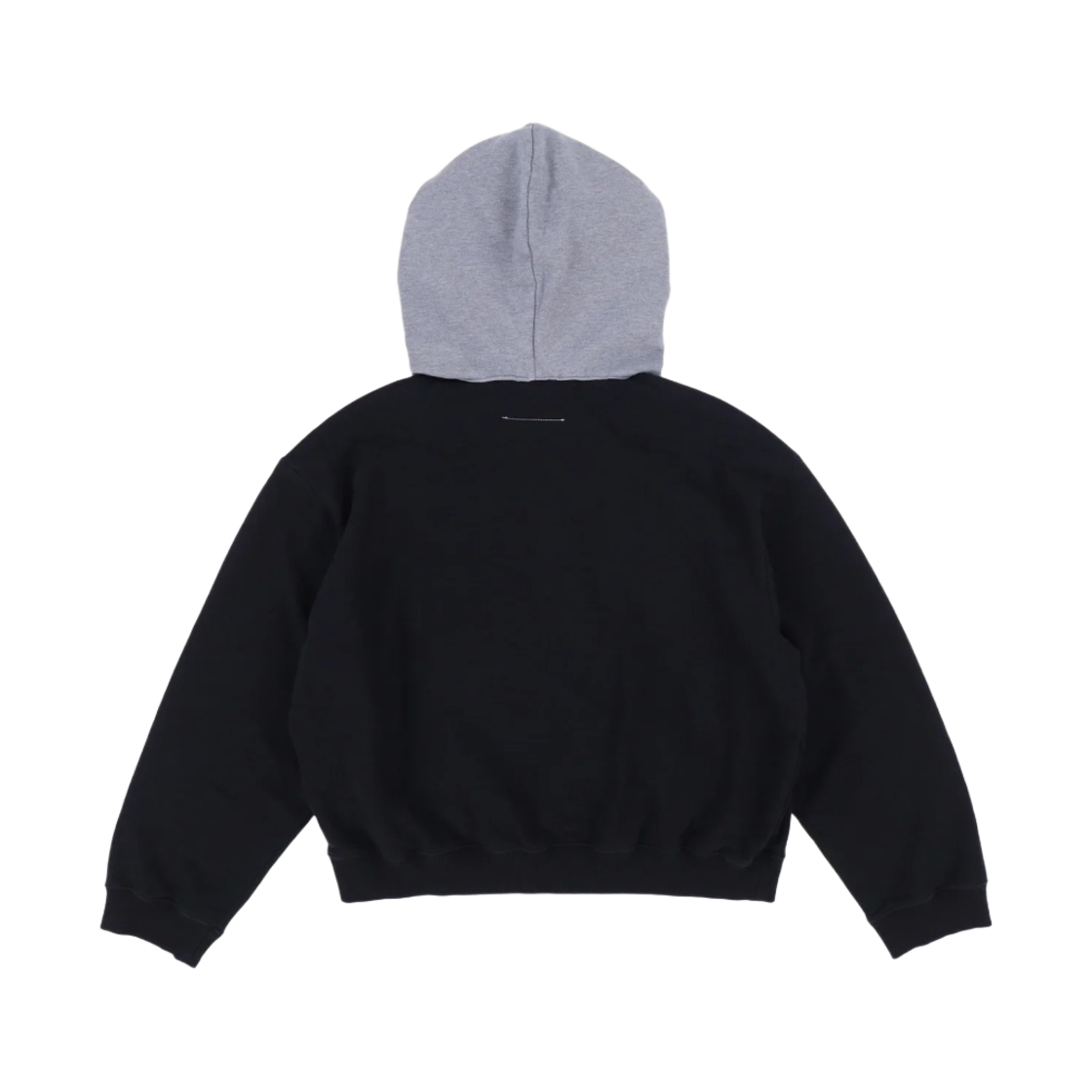 MM6 메종 마르지엘라 로고 후드 스웨트셔츠 블랙 그레이(MM6 Maison Margiela Logo Hooded Sweatshirt Black Grey) - 2