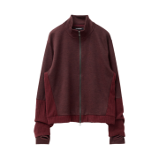 Hatchingroom Double Sleeve Track Cardigan Dark Red