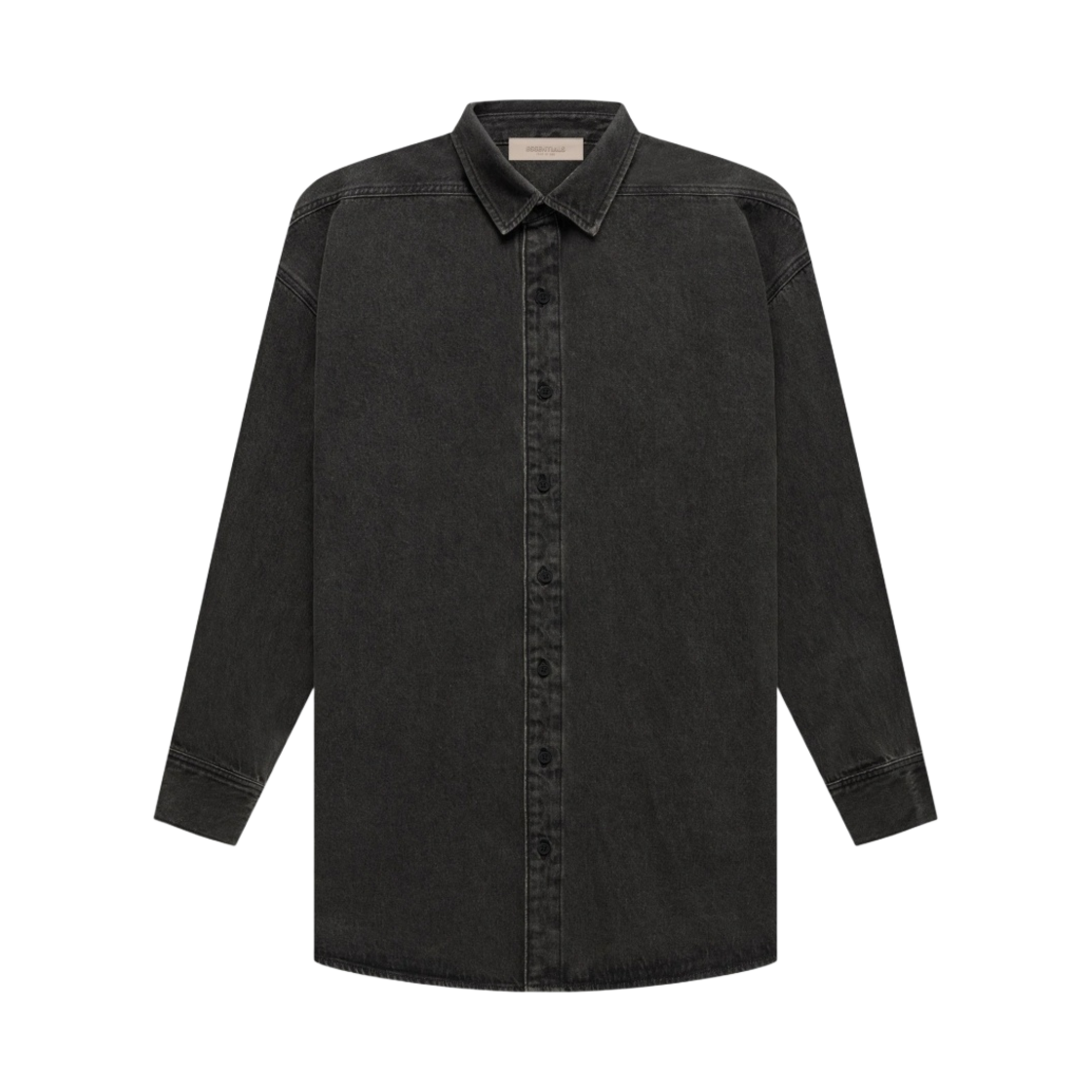 에센셜 데님 롱슬리브 셔츠 블랙 - 22SS