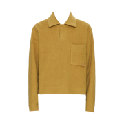 Wooyoungmi Wool Cropped T-Shirt Yellow - 22FW