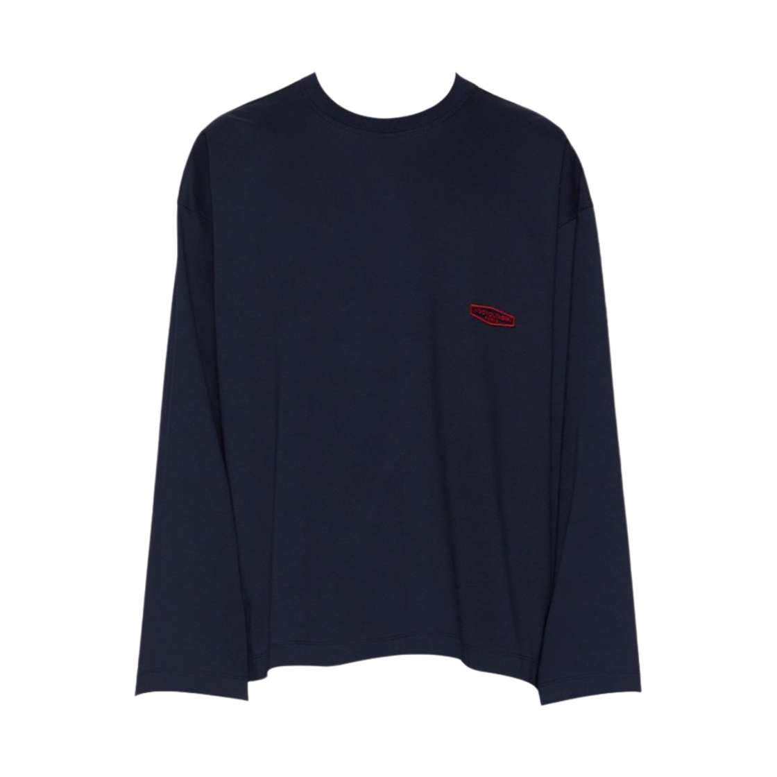 우영미 롱슬리브 레드 백로고 티셔츠 네이비 - 22SS(Wooyoungmi Long Sleeve Red Back Logo T-Shirt Navy - 22SS) - 2