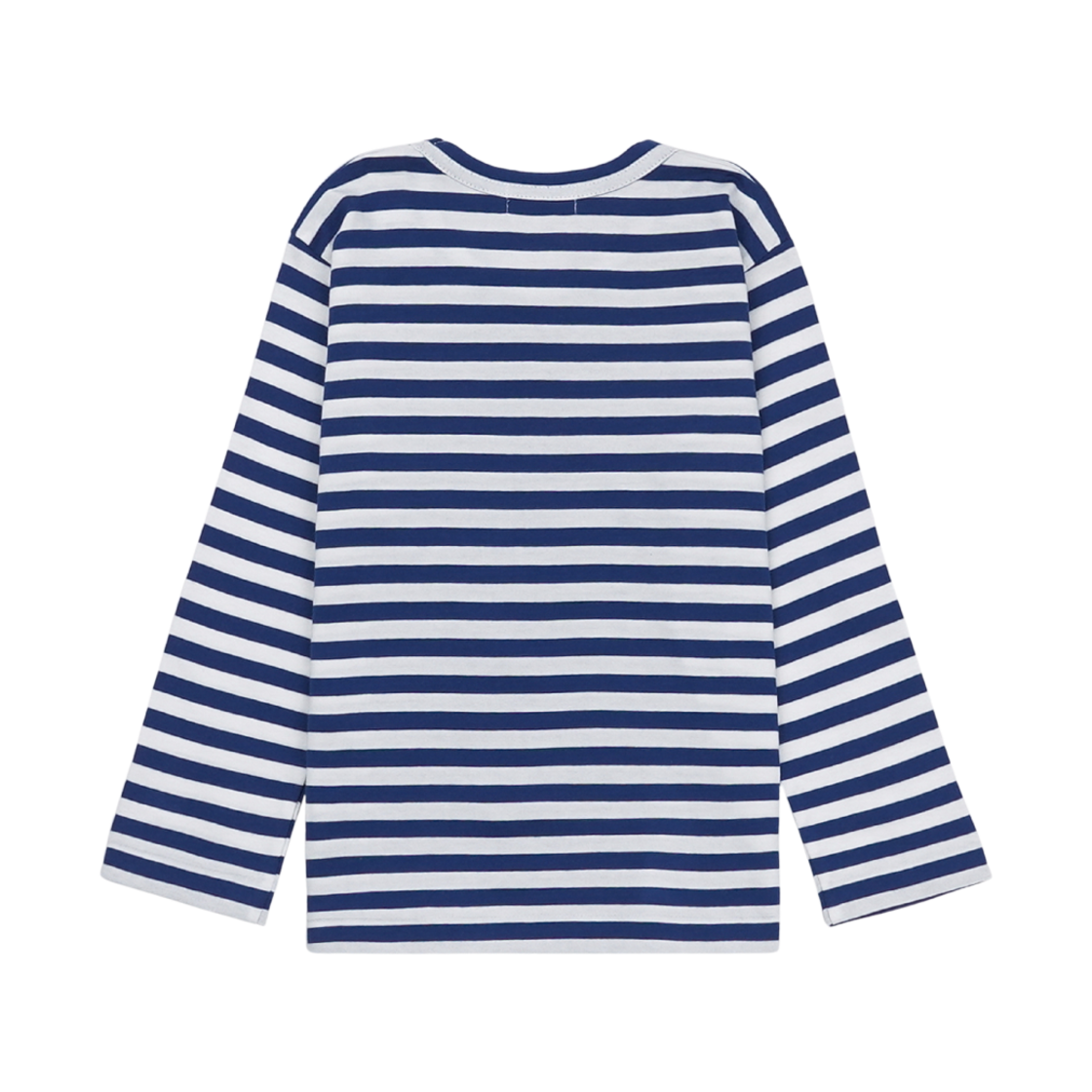 (키즈) 플레이 꼼데가르송 스트라이프 롱슬리브 티셔츠 블루 화이트((Kids) Play Comme des Garcons Striped LS T-Shirt Blue White) - 2