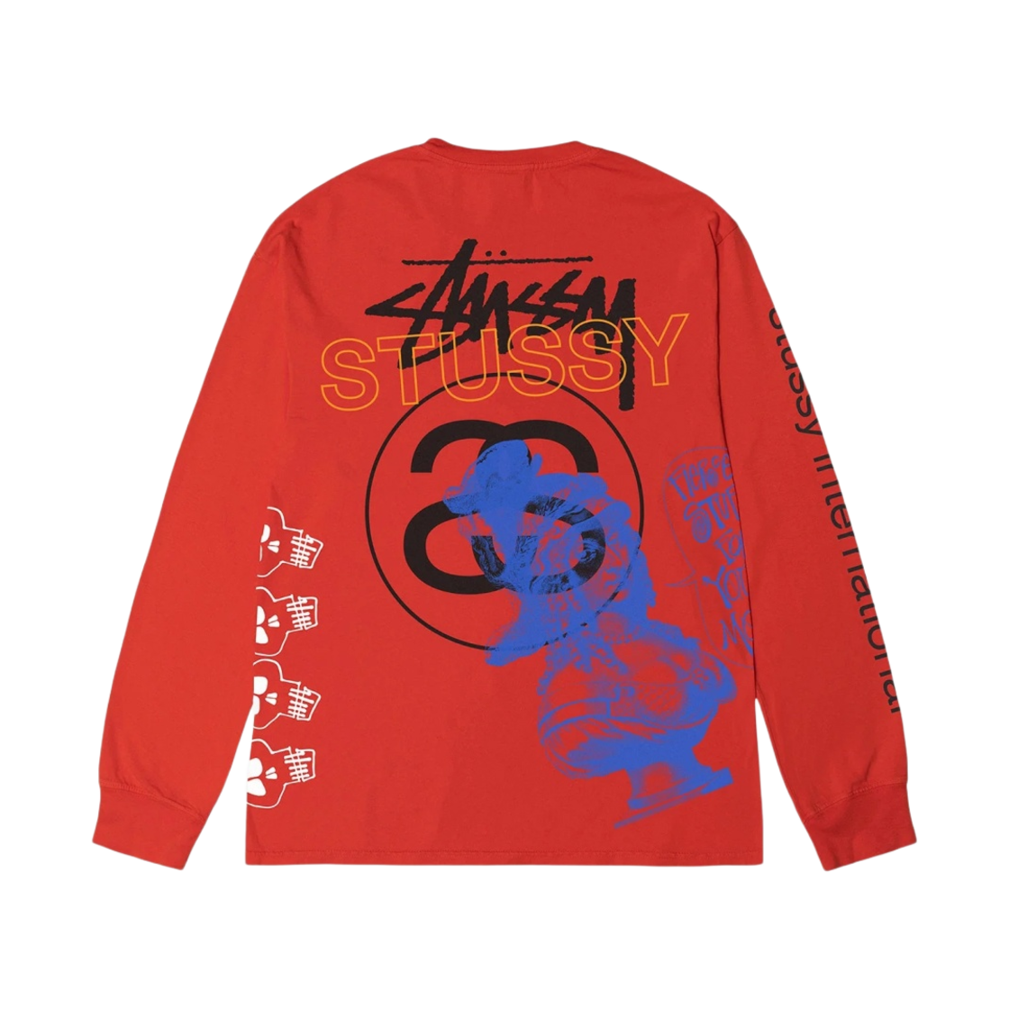 스투시 테스트 스트라이크 피그먼트 다이드 롱슬리브 티셔츠 토마토(Stussy Test Strike Pigment Dyed LS T-Shirt Tomato) - 1