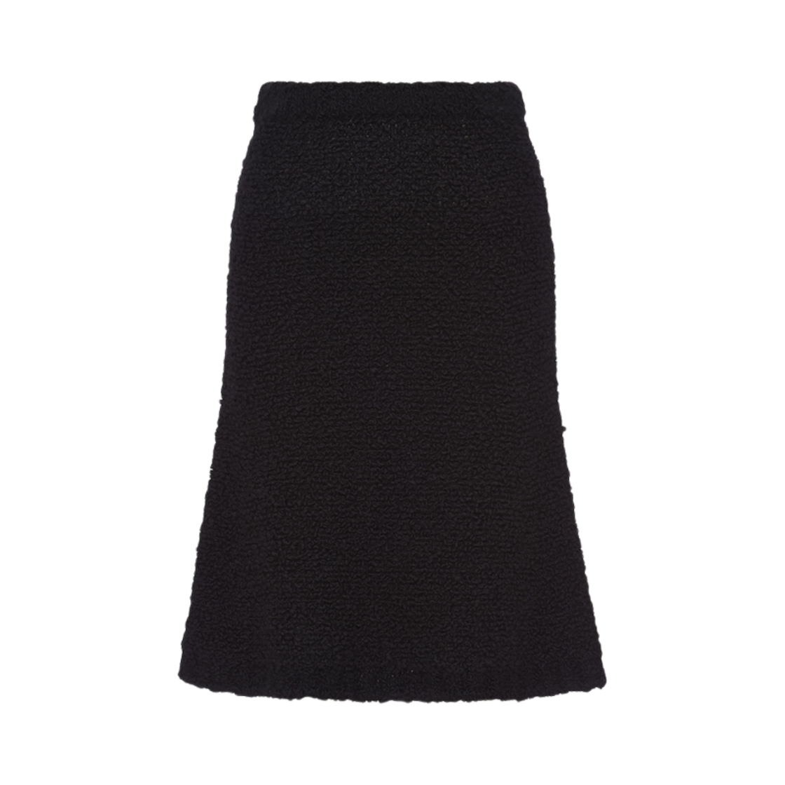 (W) 프라다 부클 모헤어 니트 스커트 블랙((W) Prada Boucle Mohair Knit Skirt Black) - 1