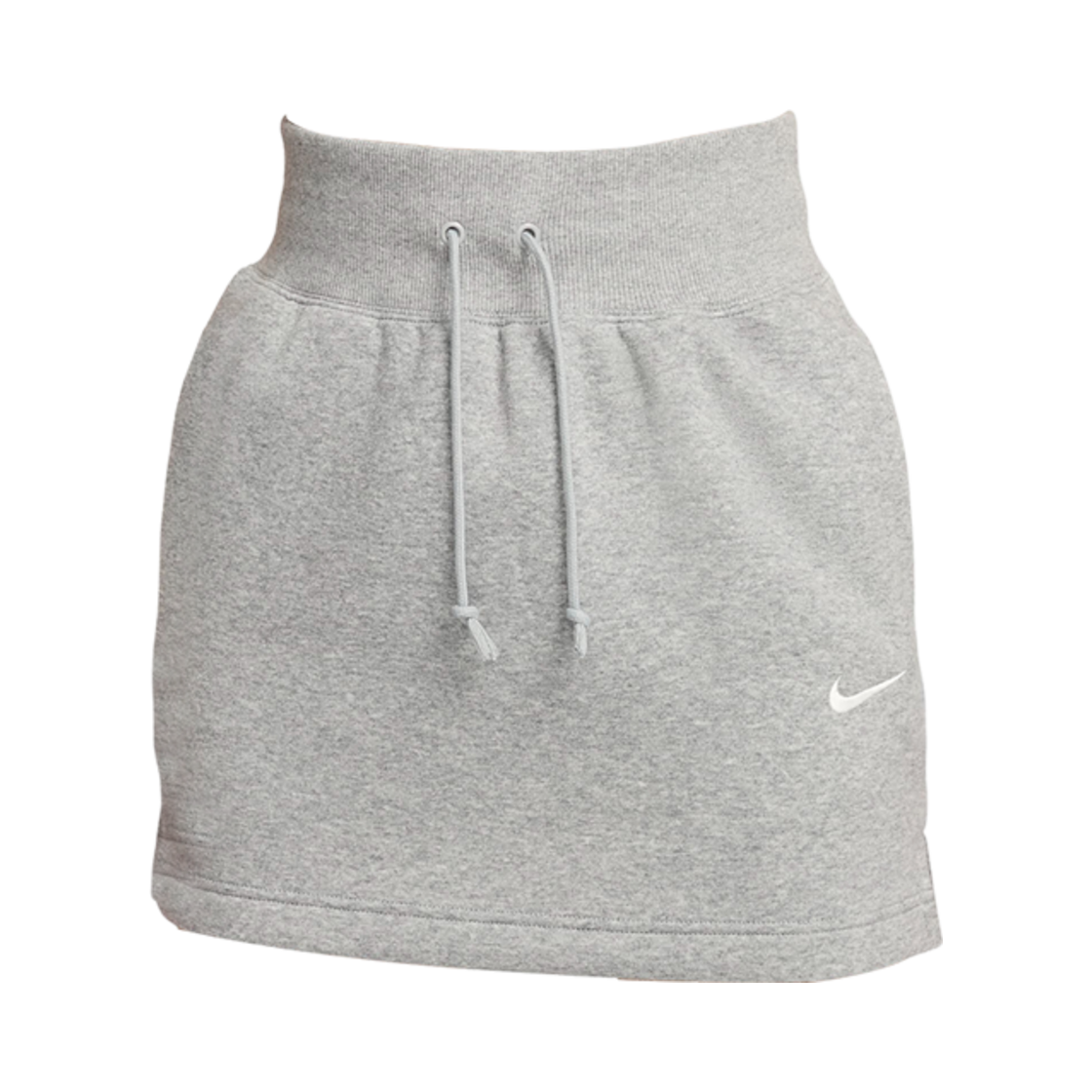 (W) 나이키 NSW 피닉스 플리스 슬림 미니 스커트 다크 그레이 헤더 세일 - 아시아((W) Nike NSW Phoenix Fleece Slim Mini Skirt Dark Grey Heather Sail -Asia) - 1