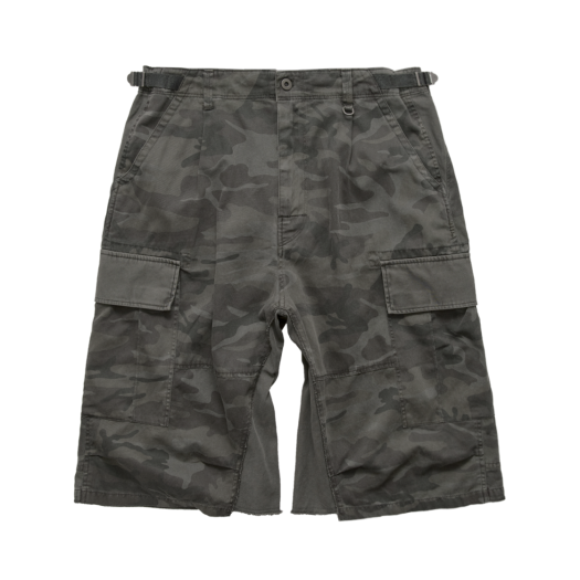 PL5OSP1001C4 Polyteru Cargo Bermuda Pants Camo Olive