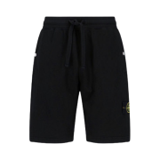 Stone Island 63460 Old Treatment Bermuda Shorts Black - 24SS