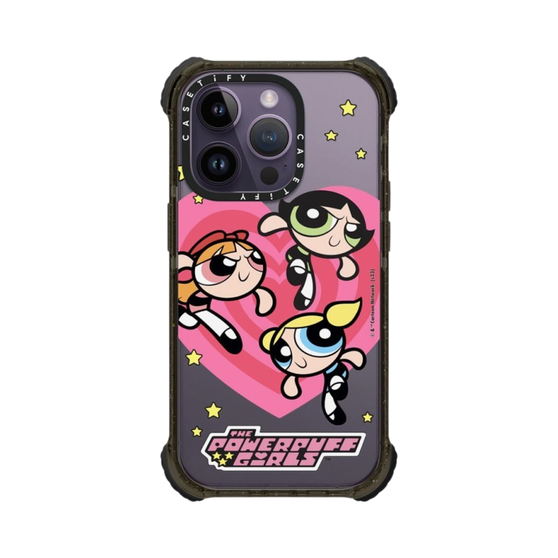 케이스티파이 x 파워퍼프걸 아이폰 하트 울트라 임팩트 범퍼 케이스 클리어 블랙(Casetify x The Powerpuff Girls iPhone Heart Ultra Impact Bumper Case Clear Black) - 2