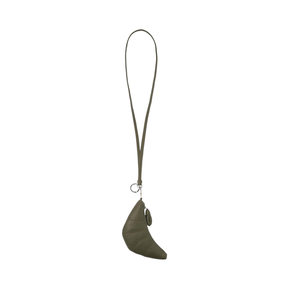 르메르 크루아상 코인 퍼스 네클리스 소프트 그레인드 레더 다크 모스(Lemaire Croissant Coin Purse Necklace Soft Grained Leather Dark Moss)