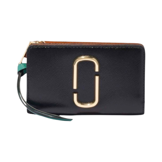 Marc Jacobs The Snapshot Compact Wallet Black Honey Ginger Multi