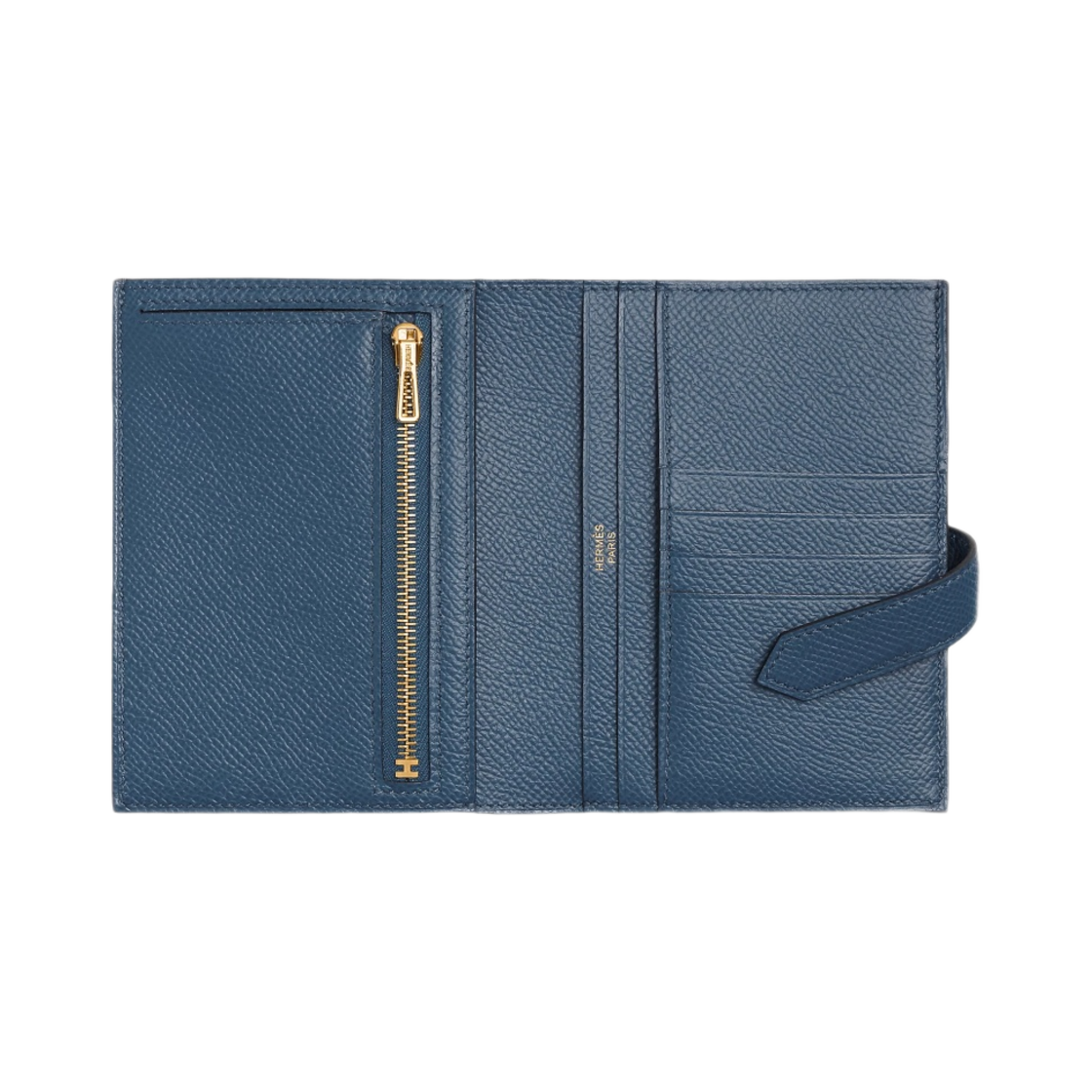 에르메스 베안 컴팩트 지갑 앱송 & 골드 하드웨어 네이비(Hermes Bearn Compact Wallet Epsom & Gold Navy) - 2
