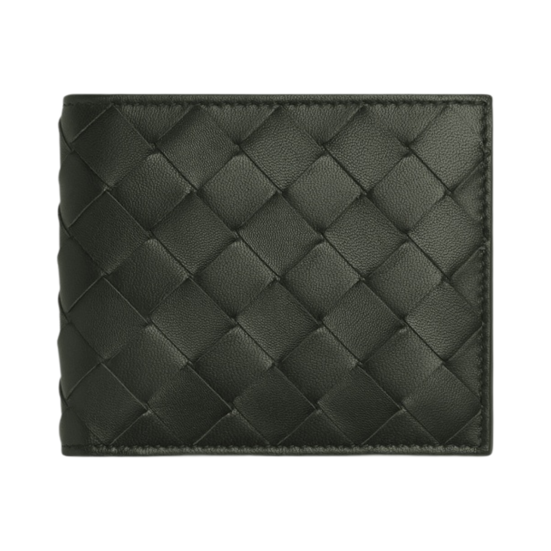 605721VCPQ43009 Bottega Veneta Bi-Fold Wallet Dark Green - 대표 이미지 #1