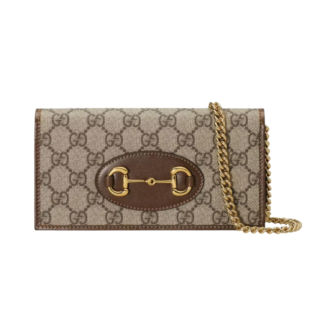 621892-92TCG-8563 Gucci Horsebit 1955 Wallet with Chain Beige Ebony - 대표 이미지 #1