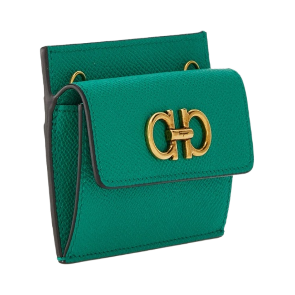 페라가모 간치니 체인 크레딧 카드 홀더 에메랄드(Ferragamo Gancini Chain Credit Card Holder Emerald) - 2
