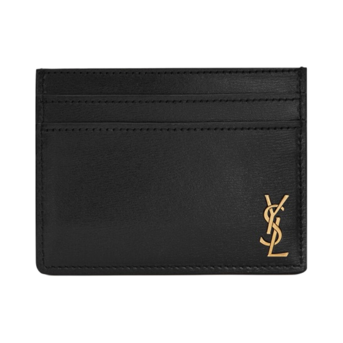 생로랑 타이니 모노그램 샤이니 레더 카드 케이스 블랙(Saint Laurent Tiny Monogram Shiny Leather Card Case Black)
