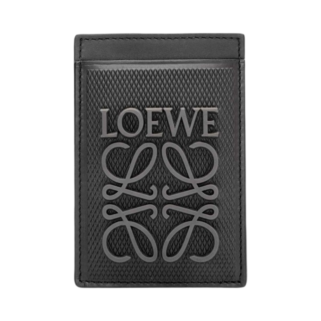 로에베 다이아몬드 카프스킨 슬림 카드 홀더 블랙(Loewe Slim Card Holder in Diamond Calfskin Black) - 1