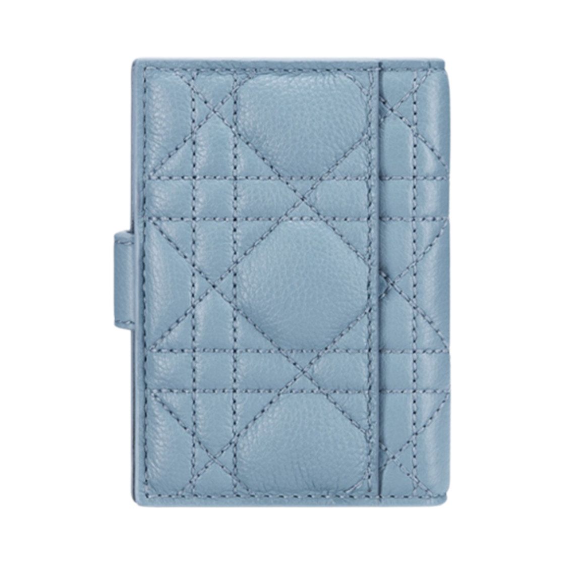디올 카로 댄달리온 카드 홀더 투 톤 스카이 블루 스틸 그레이 서플(Dior Caro Dandelion Card Holder Two Tone Sky Blue Steel Gray Supple) - 4