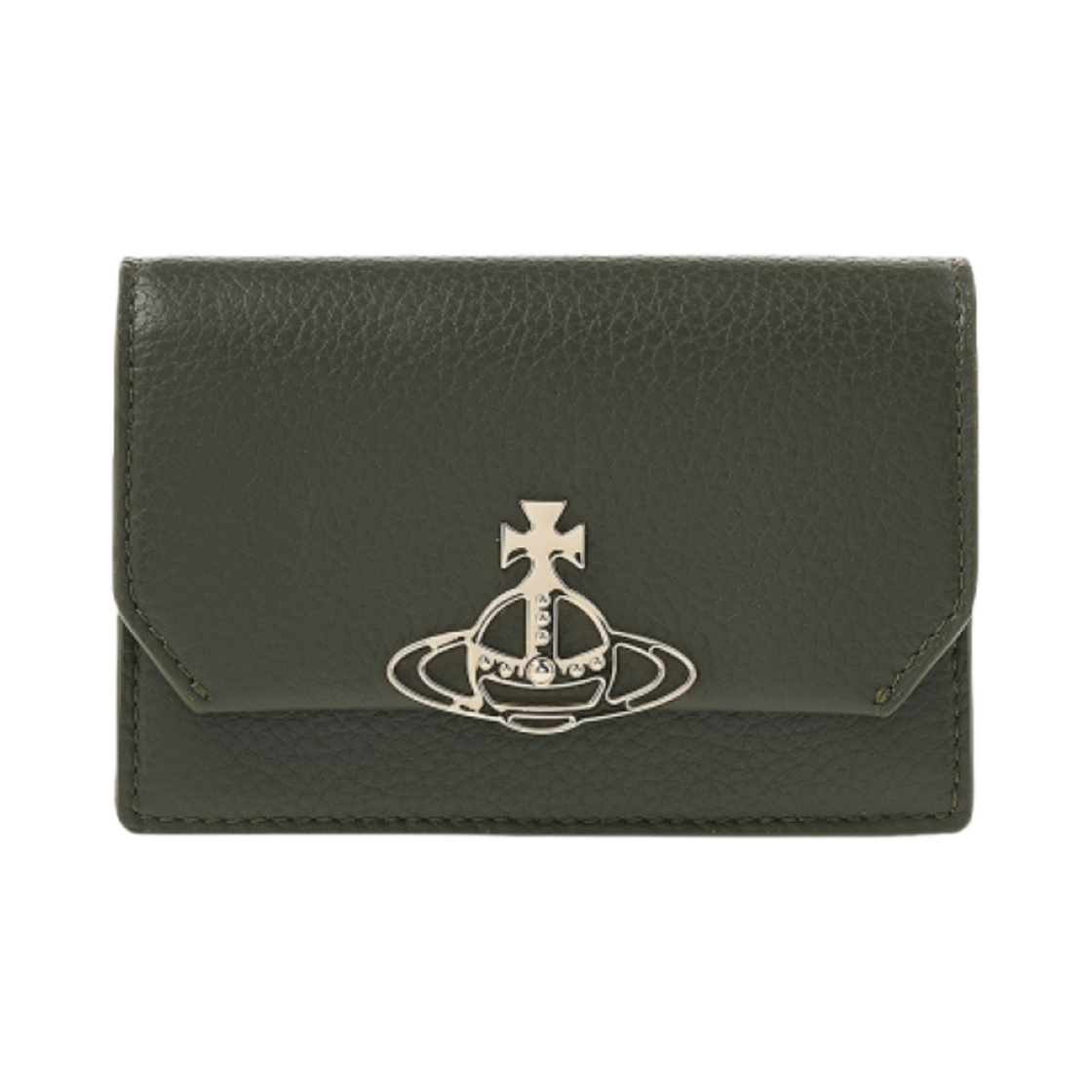 비비안 웨스트우드 그레인 비즈니스 카드 홀더 그린(Vivienne Westwood Grain Leather Business Card Holder Green) - 1