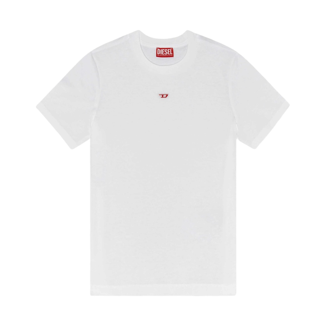 (W) 디젤 T-레그-D 로고 티셔츠 화이트