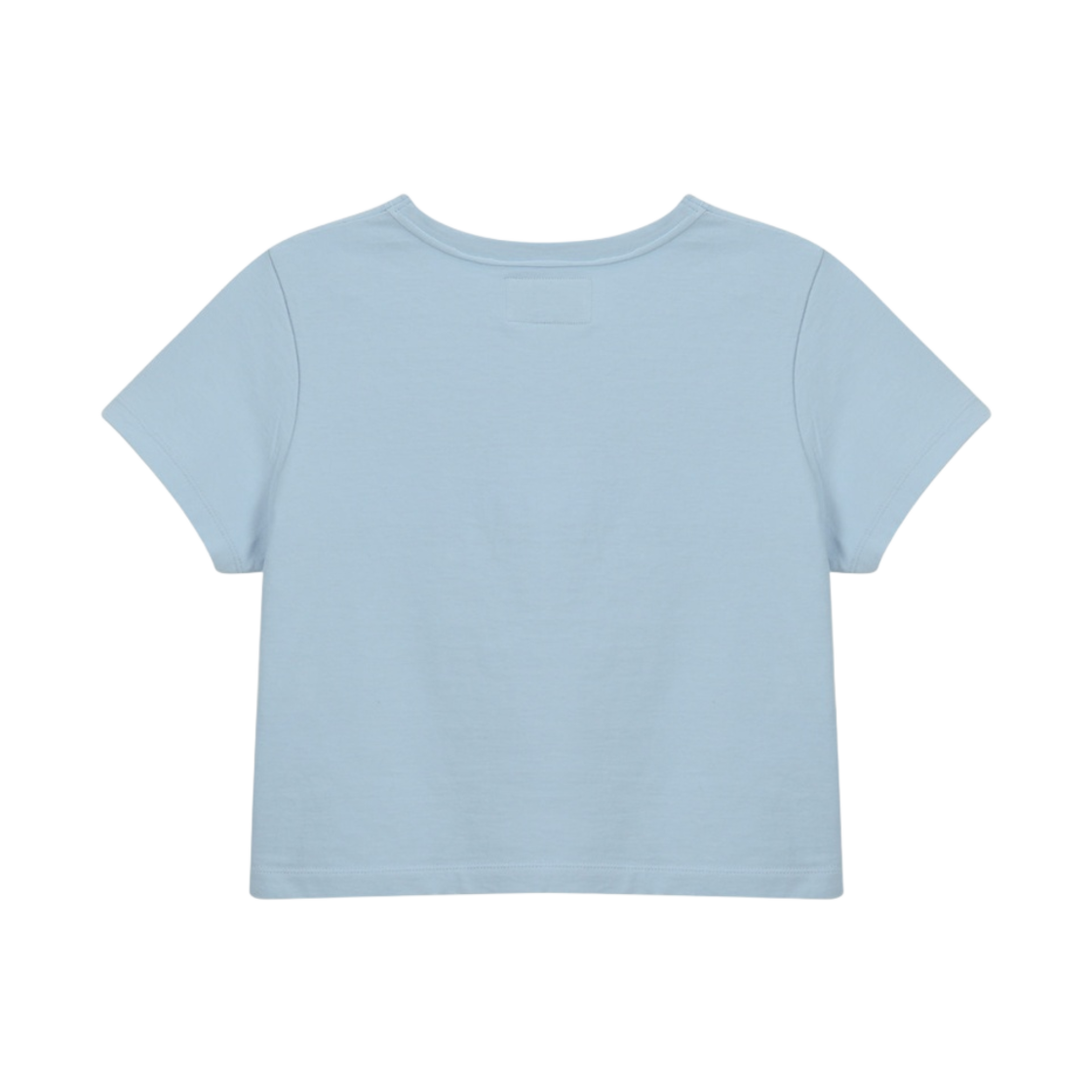 (W) 마뗑킴 커티드 로고 크롭탑 스카이((W) Matin Kim Cutted Logo Crop Top Sky) - 2