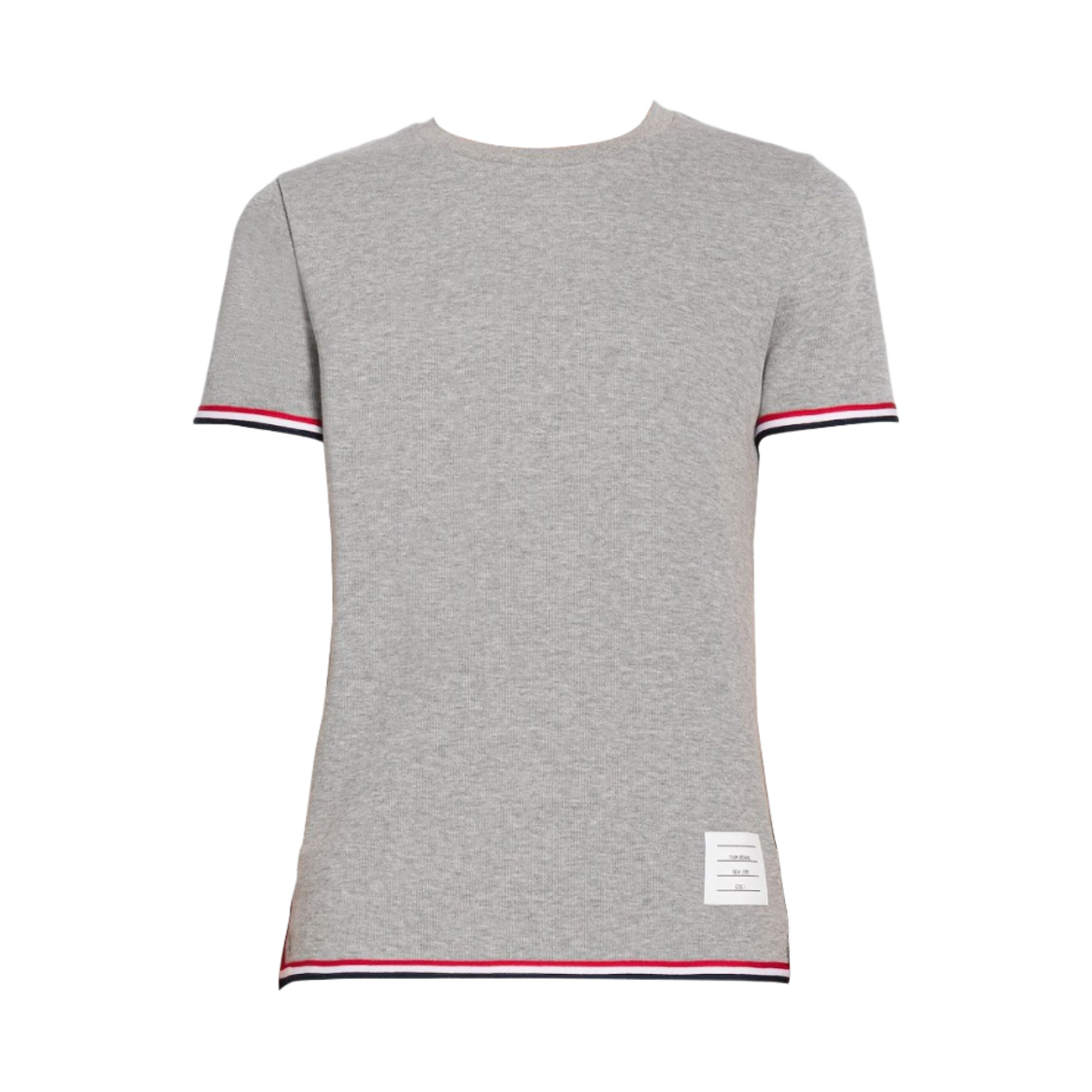 톰브라운 인터락 코튼 티셔츠 라이트 그레이(Thom Browne Interlock Cotton T-Shirt Light Grey) - 1