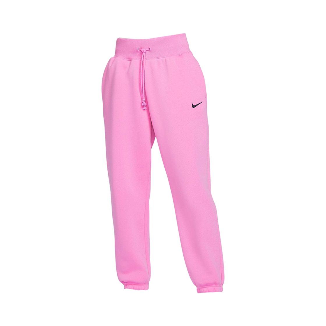(W) 나이키 NSW 피닉스 플리스 하이 웨이스트 오버사이즈 스웨트팬츠 플레이풀 핑크 화이트 - 아시아((W) Nike NSW Phoenix Fleece High Waisted Oversized Sweatpants Playful Pink White - Asia) - 1
