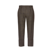 Wooyoungmi Wool Cabra Crop Trousers Brown - 22FW