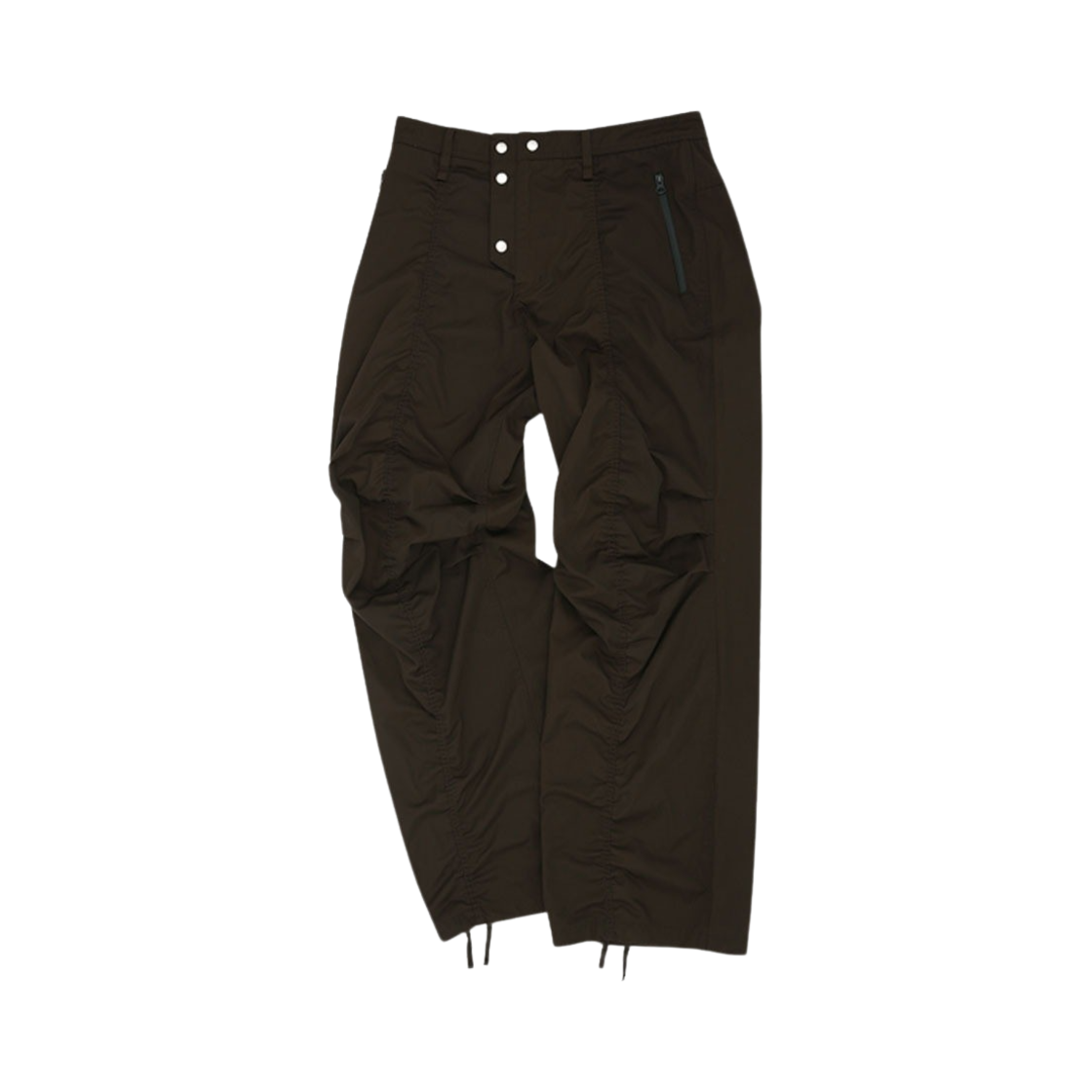 노우웨이브 유니섹스 나일론 퍼커링 팬츠 브라운