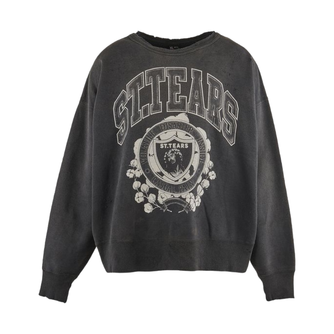 세인트 마이클 x 데님 티어스 크루 스웨트 블랙 - 24SS