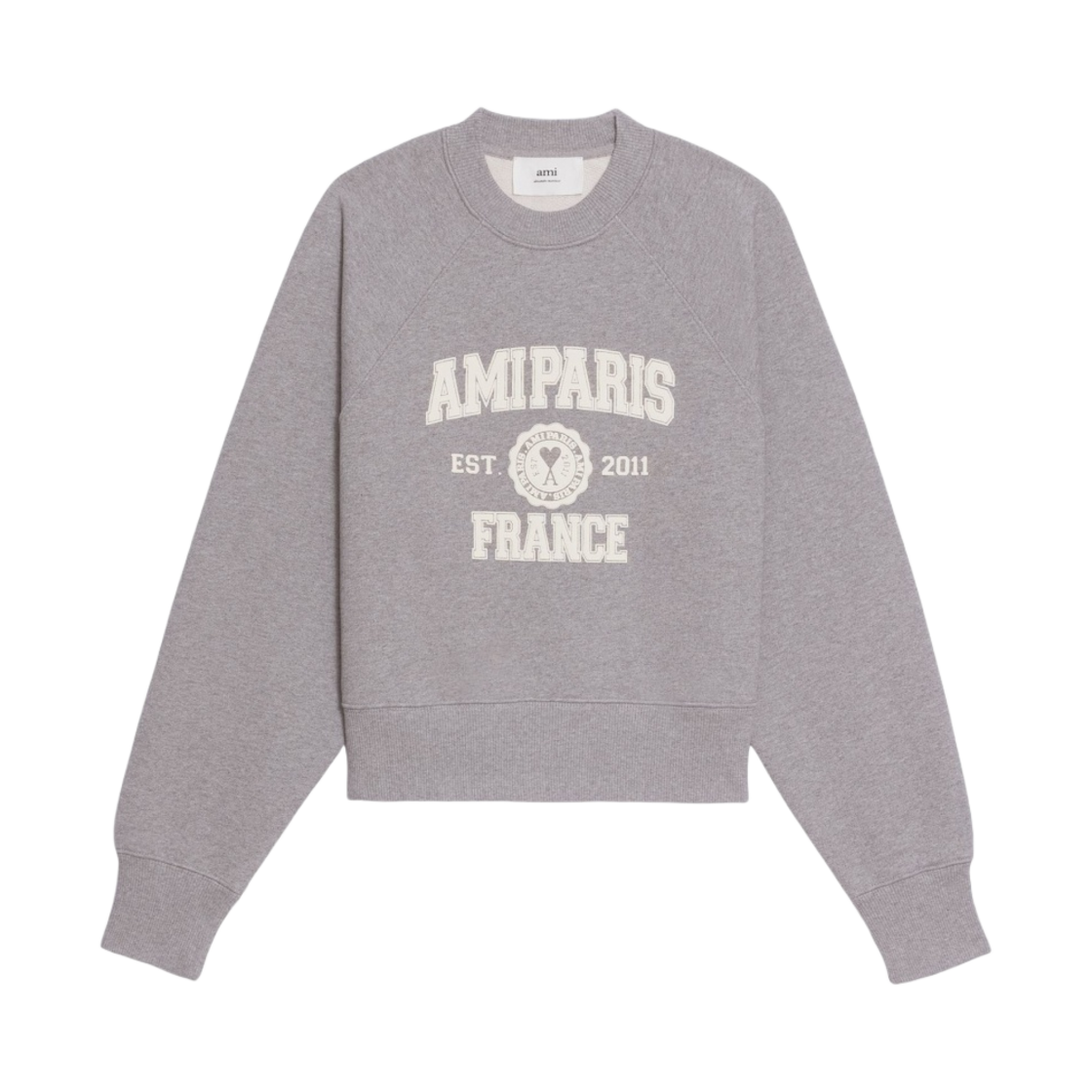 아미 파리 프랑스 스웨트셔츠 헤더 그레이(AMI Paris France Sweatshirt Heather Grey)