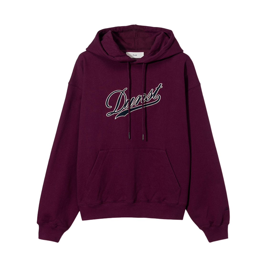던스트 유니섹스 패치드 로고 후디 버건디(Dunst Unisex Patched Logo Hoodie Burgundy)