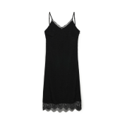 Greenbutter Silky Jacquard Lace Dress Black