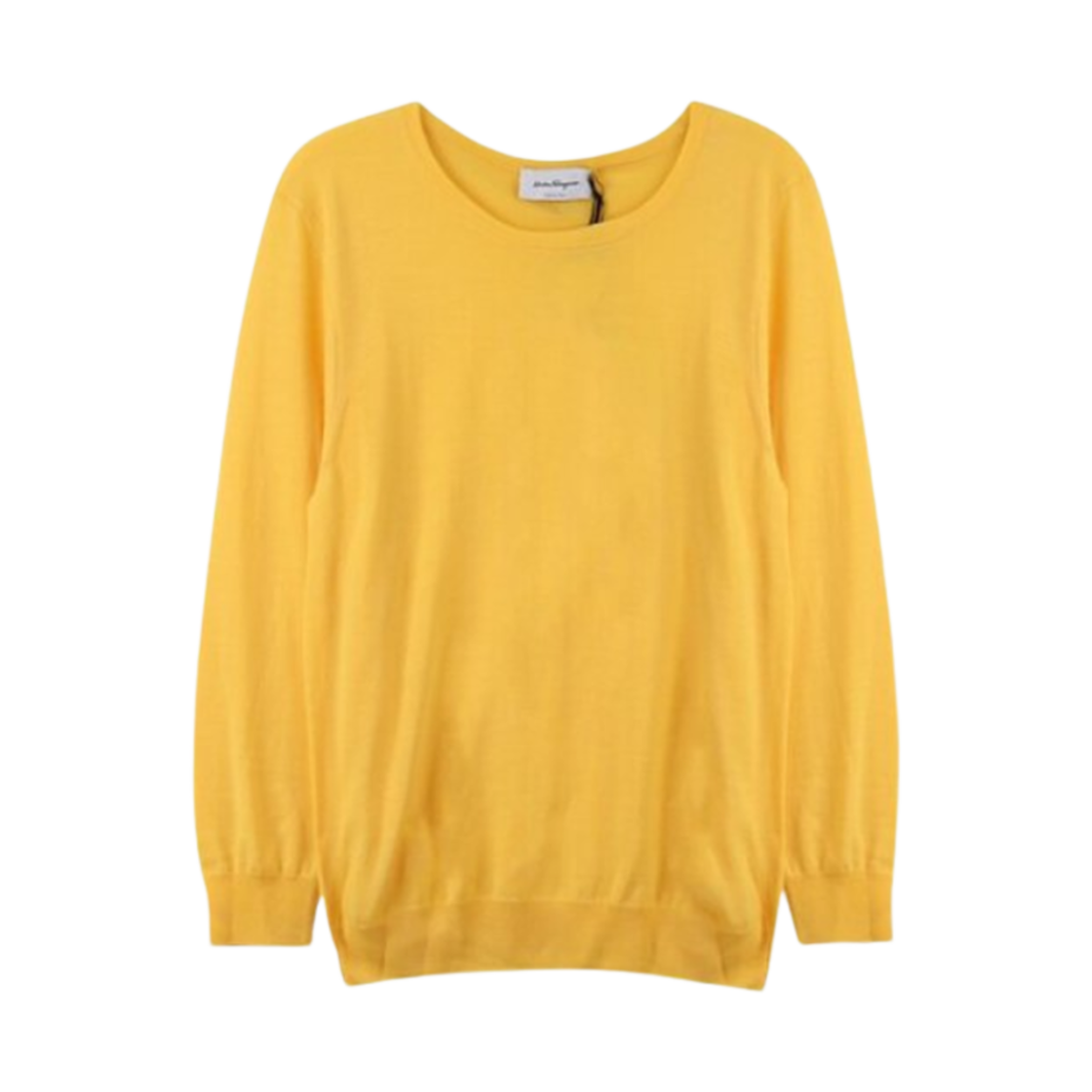 (W) 페라가모 라운드넥 니트 옐로우((W) Ferragamo Round Neck Knit Yellow)