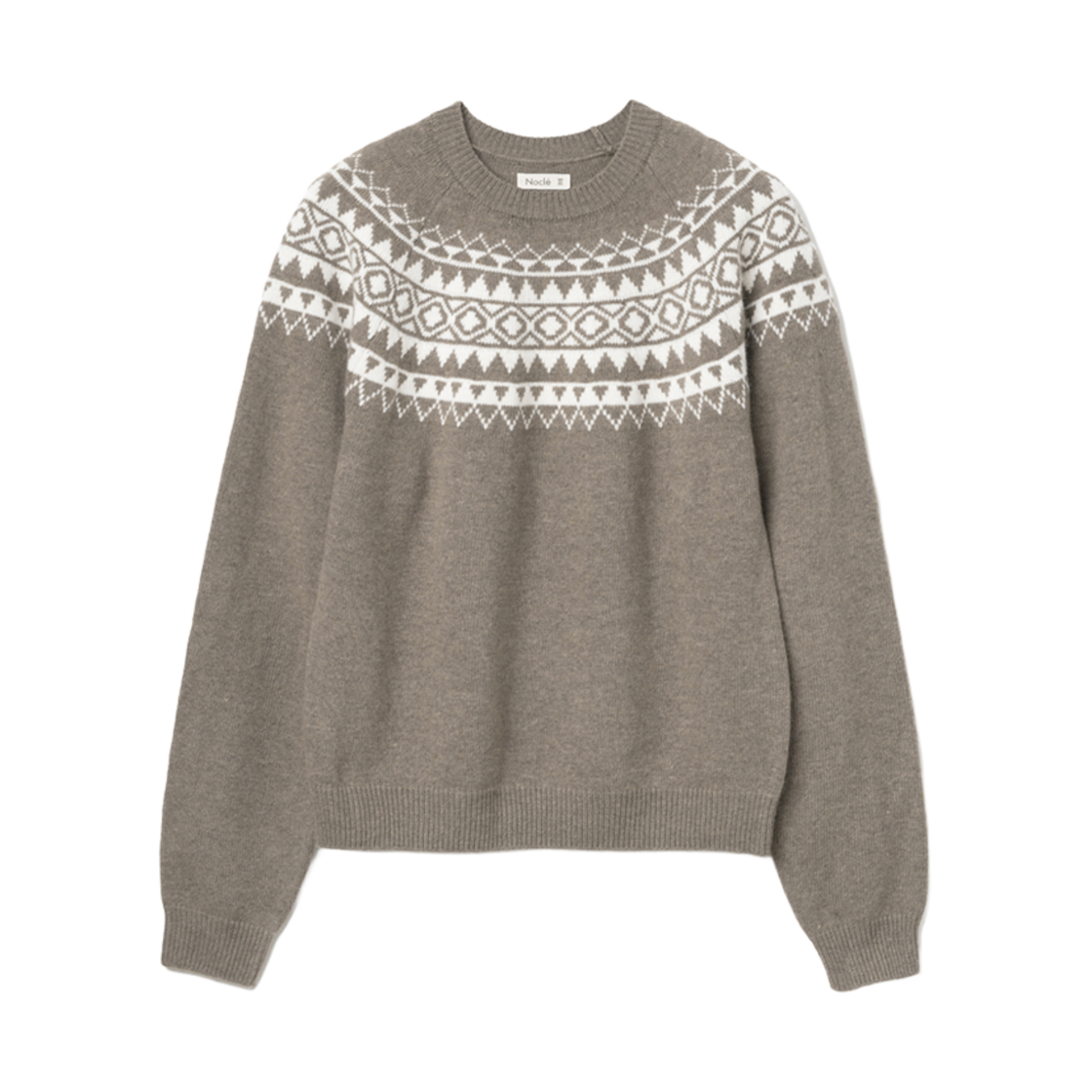 NOC087 Nocle Dixon Crewneck Knit Beige