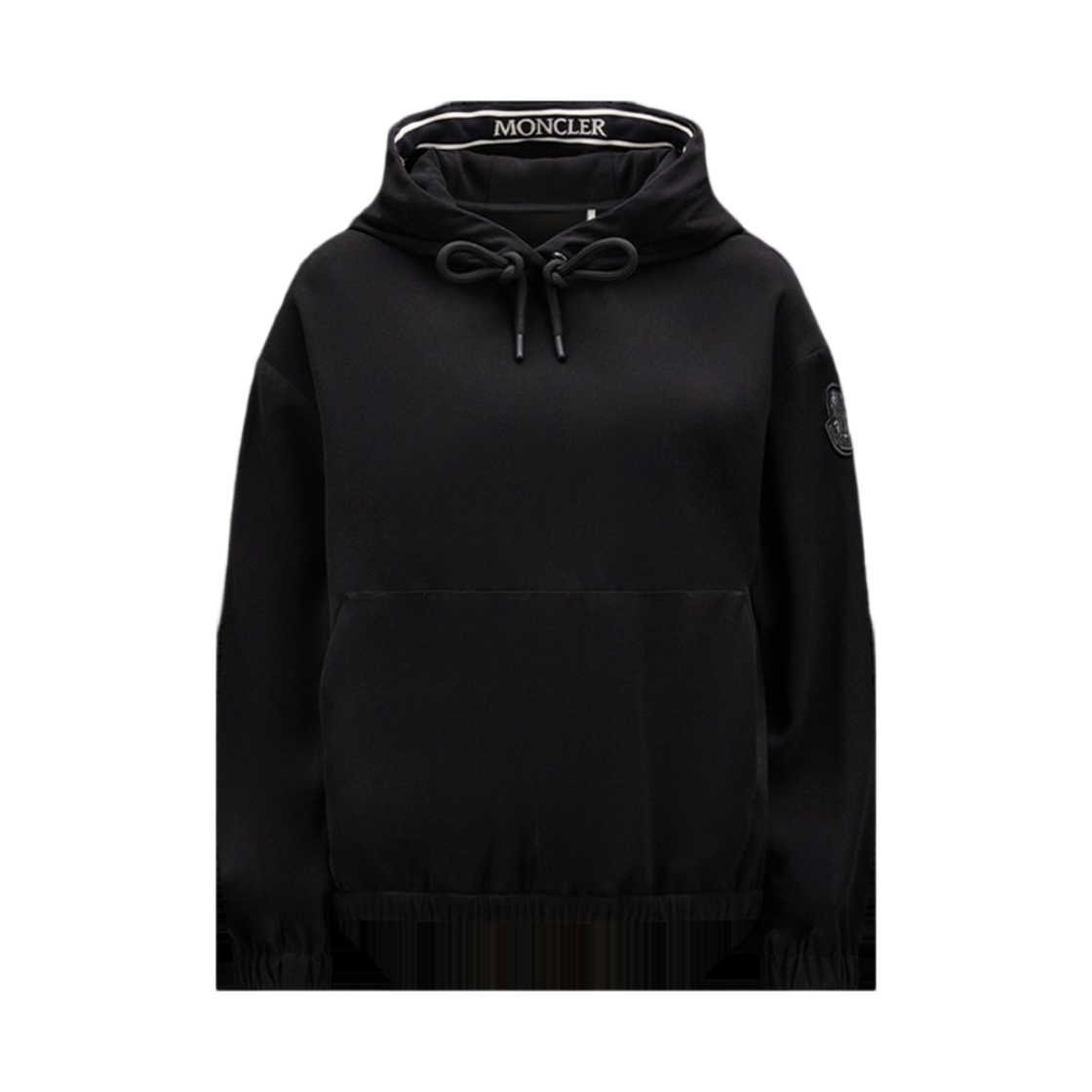 I2-093-2G00003-596WF-999 (W) Moncler Satin Hooded Top Black - 23FW