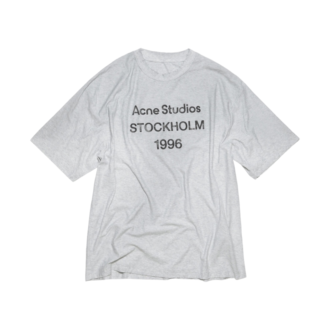 아크네 스튜디오 로고 티셔츠 페일 그레이 멜란지(Acne Studios Logo T-Shirt Pale Grey Melange)