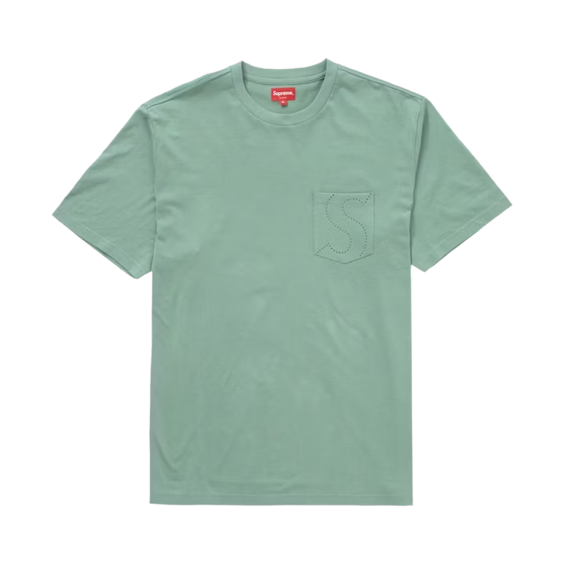 - Supreme Laser Cut S Logo Pocket T-Shirt Dusty Teal - 21SS