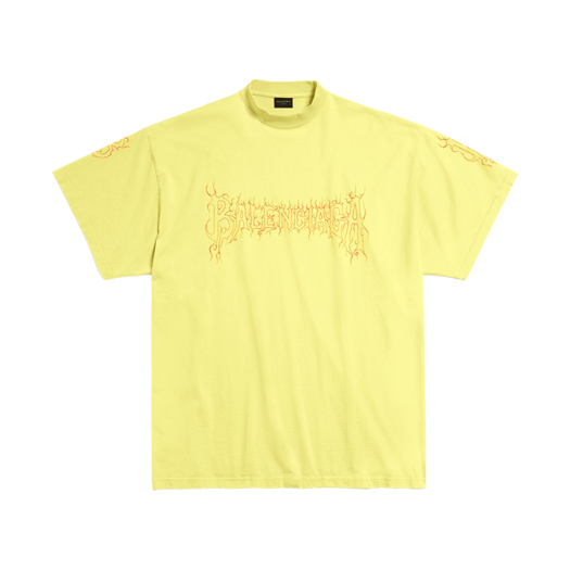 Balenciaga Darkwave T-Shirt Oversized in Yellow Red