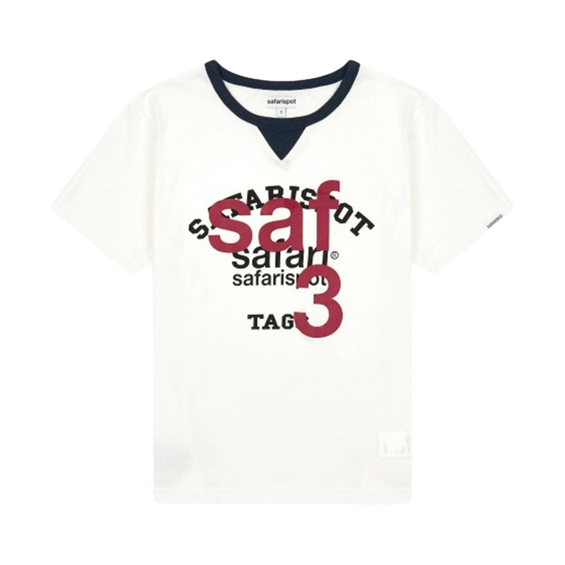 사파리스팟 루 베이스 스쿨 클럽 티 화이트(Safarispot Roux Base School Club Tee White)