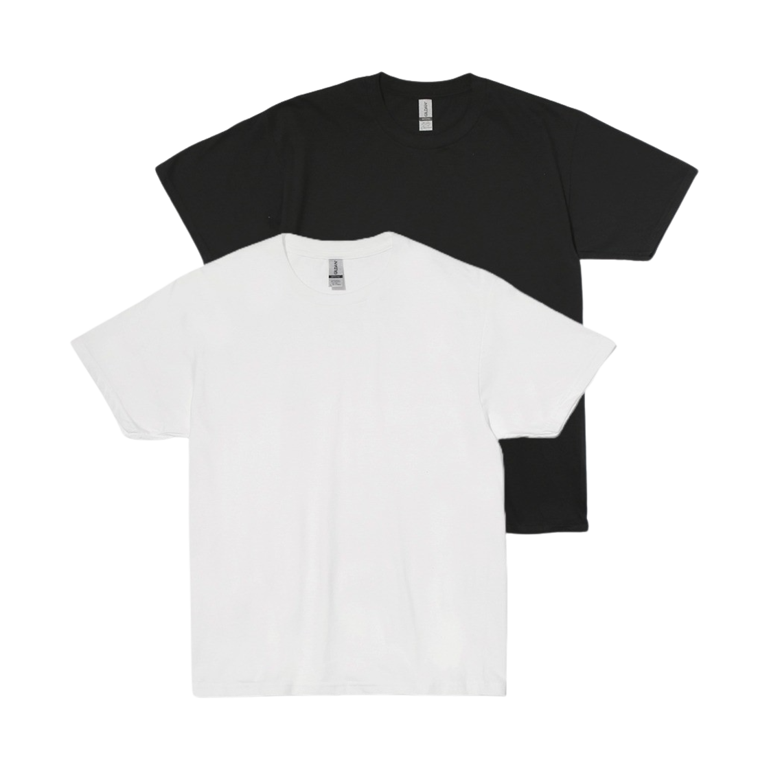길단 라이트 코튼 티셔츠 화이트 블랙 (2팩)(Gildan Light Cotton T-Shirt White Black (2Pack))